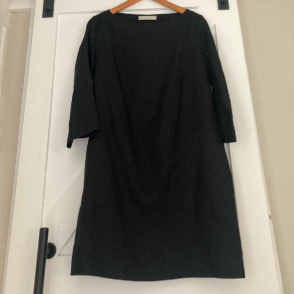 Studio 412 Black Linen Shift Dress